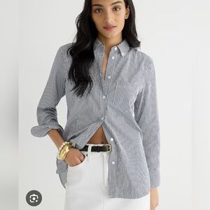 J.Crew Striped Button-Down Shirt Size 4 Excelent Condition